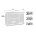 Sauder - 433682 La Collection Aspen Post Crédence - Finition Pebble Pine-10