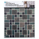 CTG Brands Multi Square Glossy Wall Tile, 10" x 10", Black, 6 Pack-Bricolage facile: il suffit de décoller la pellicule arrière et de coller les carreaux de dosseret auto-adhésifs à l'endroit souhaité sans colle supplémentaire, sans coulis, sans dégats et sans outils spéciaux ni expérience requis