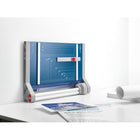 Dahle 550 14 1/8" Professional Rolling Paper Trimmer-For safety and accuracy, the cutting blades are encased in a plastic housing eliminates the chance of personal injury