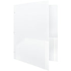 JAM Paper Plastic Heavy Duty 3 Hole Punched 2 Pocket School Folders, Clear, 108 Pack (383HHPCLA)-Size: 9-1/2" x 12"