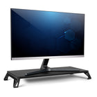 Allsop Dual Height Adjustable Lo Riser Monitor Stand with Wide Platform - Black-8