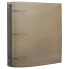 JAM Paper Plastic 3 Ring Binder, 3", Smoke Grey (821T3SM)-Size: 10.38" x 3" x 11.63"