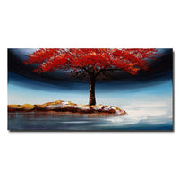 Designart – Paysage d’arbres imprimé sur toile, arbre poussant de lui-même, 40 x 20 po (PT3500-40-20)-Impression