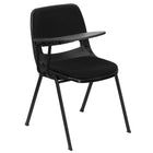 Flash Furniture – Chaise coquille ergonomique rembourrée avec tablette rabattable à droite, noir (RUTEO101PADRTAB)-Bureau compact