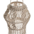 Truu Design Hand Crafted Macrame Hanging Lamp Shade 11.5 x 37, inches, Cream White-Purpose: great decorative lighting accessory that will spruce up your home