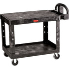 Rubbermaid, Flat Shelf Heavy Duty Utility Cart - 4525-00, 2 Tiers, 25-7/8" x 33-3/10" x 43-9/10", 500 Lbs. Capacity-Capacity: 500 lbs.