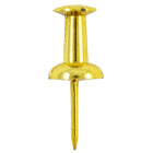 JAM Paper Push Pins, Shiny Gold Pushpins, 3 Packs of 100, 300 Total (222419051g)-Everything that you can hang on a board looks better with coloured pushpins