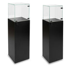 Can-Bramar Econo Line Exhibit Case Pedestal, 14" x 14" x 49.5"(H), Glass height 13.5", Black-Econo Line Exhibit Case Pedestal