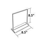 Azar Displays 8.5" x 8.5" Horizontal Top Load Acrylic Sign Holder, Clear, 10 Pack (142717)-Cards can be inserted back to back for easy viewing