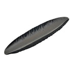 Elegance Large Canoe Boat Platter Gun Metal Finish-Material: Metal
