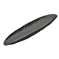 Elegance Large Canoe Boat Platter Gun Metal Finish-Material: Metal