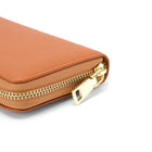 Champs RFID Zip-Around Wallet -  Tan-12 credit card slots