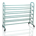 Oceanstar 5-Tier Metal Shoe Rack, Turquoise (5SR1606)-Dimensions: 34.5 x 43 x 13.75