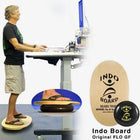 Indo Board Original ? Accessoire d’équilibre debout devant bureau, FLO GF (naturel)-Fini en bois naturel