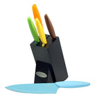 Oceanstar KS1217 6-Piece Non-Stick Coating knife set with Block, Elegant Black-High carbon stainless steel material with nonstick coating.