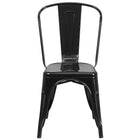 Nicer Furniture Stackable Industrial Tolix A Style Side Chair - Metal - Black - 4 Pack-Lightweight Design