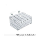 Azar Displays 2-Tiered 8 Compartment Cosmetic Counter Display for Pegboard or Slatwall (222482)-Counter top displays