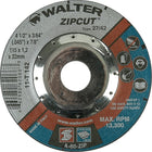 Walter Surface Technologies Zipcut Right Angle Grinder Reinforced Cut-Off Wheels, 4-1/2" x 3/64", 7/8" Arbor - 12 Pack-Abrasive Material: Aluminum Oxide