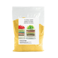 Sandtastik Floral Coloured Sand, 5 lb (2.3 kg) Bag, Buttercup-Coarse grain with natural sparkle throughout