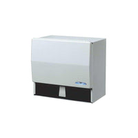 Frost Metal Products Combination Towel Dispenser, Stainless/White, 6 Pack-White epoxy powder