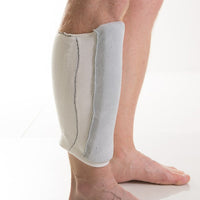 Impacto 810-10 Thigh Pad 13" x 5"-Made with knit fabric, suede cover and layered padding, color white and grey