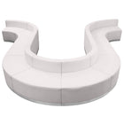 Flash Furniture HERCULES Alon Series Melrose LeatherSoft Reception Configuration - 10 Piece - White-Contemporary Reception Set