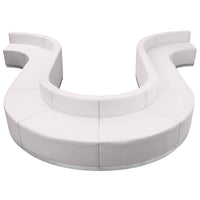 Flash Furniture HERCULES Alon Series Melrose LeatherSoft Reception Configuration - 10 Piece - White-Contemporary Reception Set