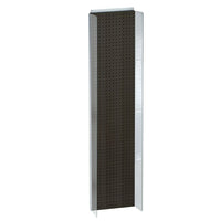 Azar Displays 14"W x 60"H Powerwing Pegboard Display, Solid Black (700354-BLK)-Includes 2 clear plastic side wings measuring each 4-1/2" W and Acrylic Sign Holder strip