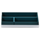 TRU RED 3 Piece Plastic Drawer Organizer - Teal-Use these organizers in your drawer or on your desk to hold paper clips, pencils, pens, and more