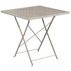 Flash Furniture 28" Square Light Grey Indoor-Outdoor Steel Folding Patio Table-Folding Patio Table