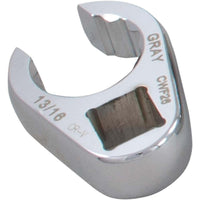 Gray Tools 1/2" Drive, 7/8" Flare Nut Crow Foot Wrench, Chrome Finish-Size: 7/8"