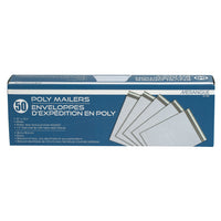 Merangue Self-Adhesive Poly Mailers - 12" x 15.5" - 50 Pack - White-For mailing small to medium sized items, boxes, and documents
