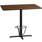 Flash Furniture Laminate 30"W x 48"L X-Base Table, Walnut (XUWA3048T230B3F)-Bar height hospitality table