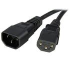 StarTech Standard Computer Power Cord Extension, C14 to C13, 10 Ft.-Power your monitor from your PC from up to 10ft away