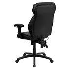 Flash Furniture HERCULES Big & Tall Leather Executive Chair with Adjustable Arms-High Back Design with Headrest