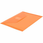 JAM Paper Plastic Envelopes with Hook & Loop Closure - Index Booklet - 5.5" x 7.5" - Orange - 12 Pack -Size: Index / Check (5.5" L x 7.5" W)
