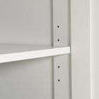 Sauder 420495 Miscellaneous Storage Wardrobe Storage Cabinet, White-One fixed and one adjustable shelf behind upper door