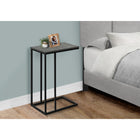 Monarch Specialties - 3765 Table D'Appoint - 25 po H/Fausse Pierre Grise/Metal Noir-Assemblage requis: des instructions illustrees et tout le materiel sont fournis pour plus de commodite (des outils supplementaires peuvent être necessaires)