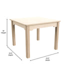 Flash Furniture - Table d'activites carree Bright Beginnings de qualite commerciale en bois pour classe prescolaire (MKME088008)-Bois certifie Greenguard pour de faibles emissions de COV