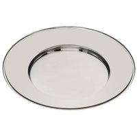 Elegance Chrome Plated Chargers, Set of 4-The chrome-plated surface of each plate shines brightly and creates a mirrored surface that can accommodate any sized dinner plate.