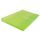 JAM Paper Plastic Envelopes with Button and String Tie Closure, Legal Booklet, 9.75 x 14.5, Lime Green, 12 Pack (219B1LIGR)-Opening: Booklet