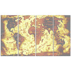 Designart Hazy Orange Map Canvas Art Print, (PT2711-271)-Print