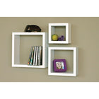 Nexxt Cubbi Wood Wall Shelves,  PackWhite wood, 3 Pack-Material: floating wall shelves are made of high-quality, durable medium-density fiberboard (MDF) that provides stability. rely on the shelf to keep your items safe and sound, with a visually pleasing finish