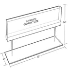 Grand porte-affiche bloc acryliq. sur supp. chromé-2