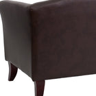 Flash Furniture – Causeuse en cuir de la série Hercule Imperial, brun-Accoudoirs inclinés