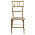 Flash Furniture HERCULES Series Wood Chiavari Chairs - Gold - 2 Pack-Set of 2 Wooden Chiavari Chairs