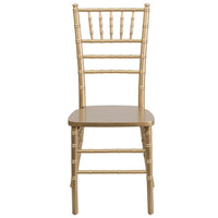 Flash Furniture HERCULES Series Wood Chiavari Chairs - Gold - 2 Pack-Set of 2 Wooden Chiavari Chairs