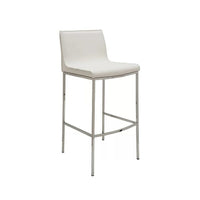 Plata Import Mike Stool, 26"H, White (5309C-W)-Bar Stool