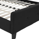 Flash Furniture Tribeca Queen Size Tufted Upholstered Platform Bed - Black Fabric-Black Fabric Upholstery