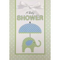 Rosedale 5-1/2" x 8" A Baby Shower Greeting Cards And Envelopes, 6 Pack (19662)-Printed on premium uncoated card stock
